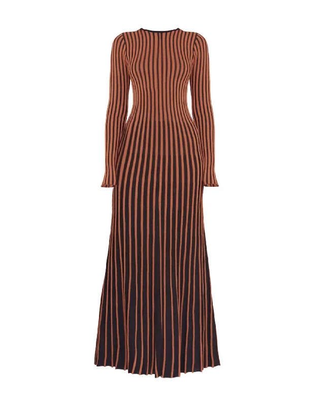 Limited Stock Selma Dress In Tan/black