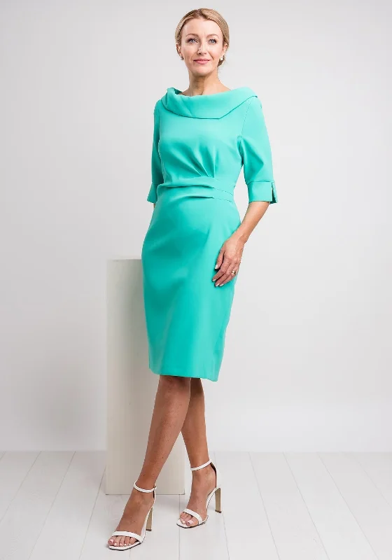 Extra Savings Lizabella Ruched Waist Pencil Dress, Jade Green