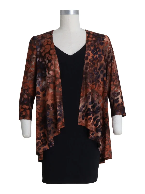 Exclusive Access CONNECTED APPAREL Womens Printed 3/4 Sleeve V Neck Short Evening Sheath Dress Exclusive Access CONNECTED APPAREL Womens Printed 3/4 Sleeve V Neck Short Evening Sheath Dress