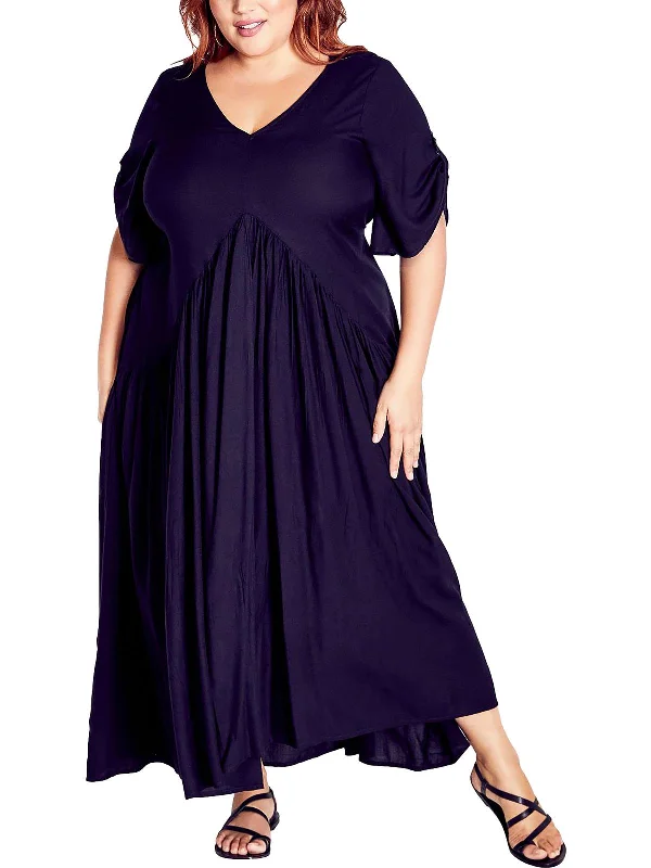 Bonus Savings Womens Maxi Scoop Neck Maxi Dress