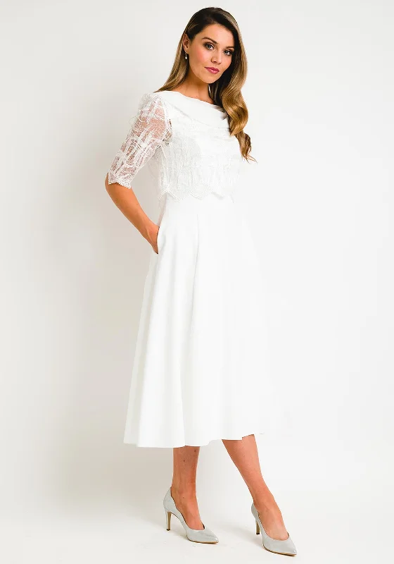 Weekend Deal Lizabella Lace Bolero & Flared Dress, Ivory