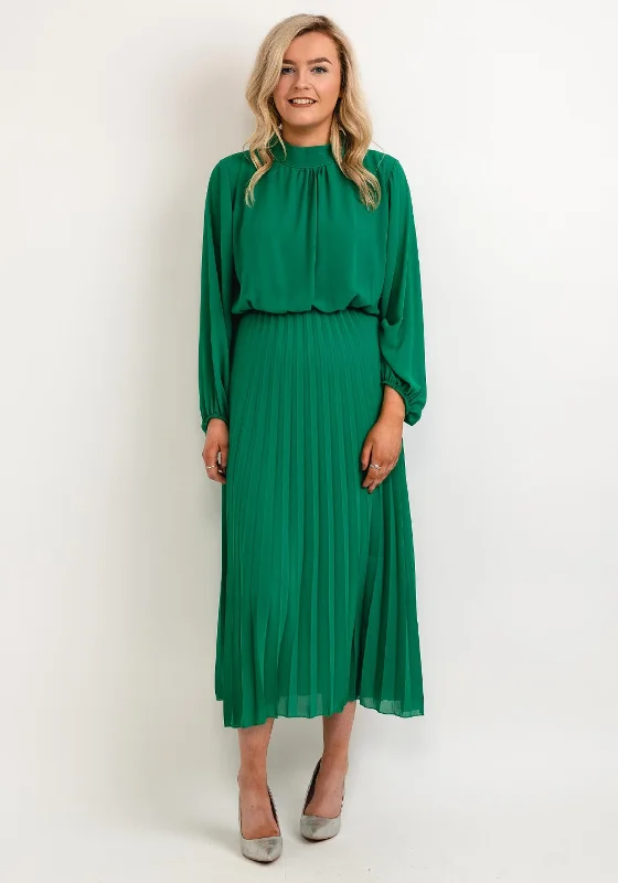Get It Before It’s Gone Seventy1 One Size Blouson Waist Midi Dress, Green