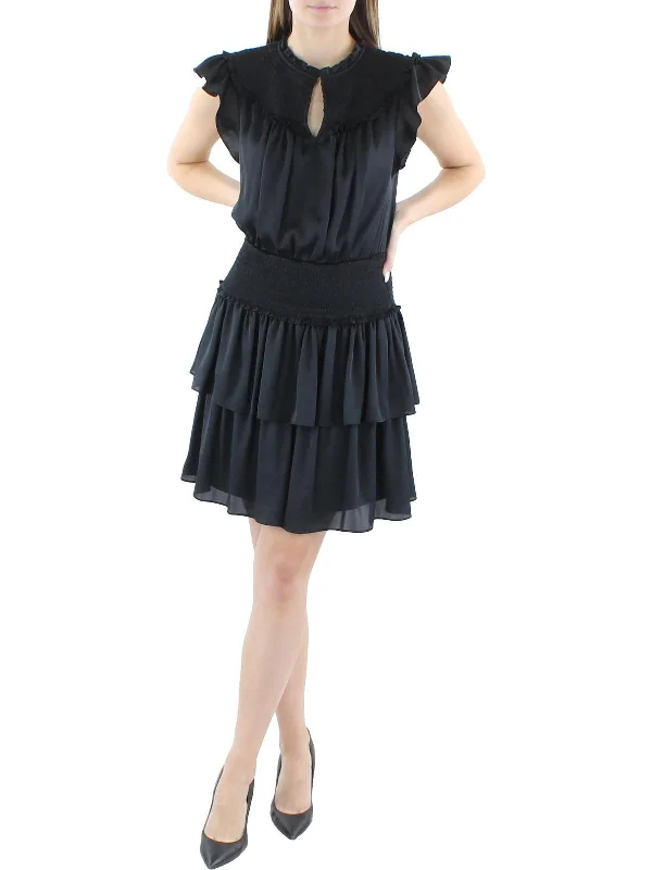 Deal of the Week Womens Tiered Ruffle Mini Dress