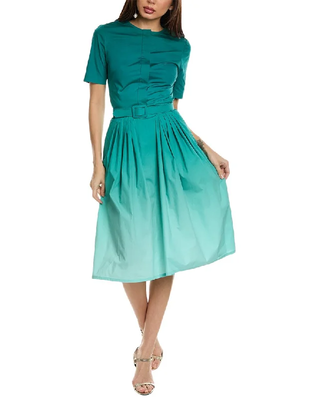 Bargain Blast Oscar de la Renta Belted Midi Dress