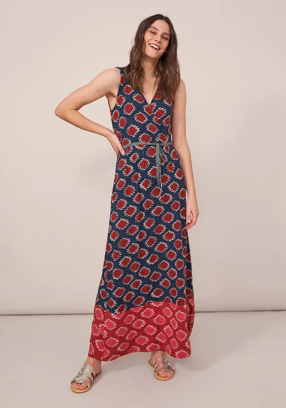 Season Finale Sale White Stuff Avery Eco Vero Wrap Maxi Dress, Navy Multi