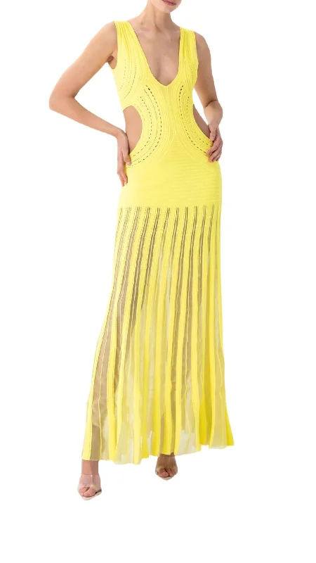 Sneak Peek Sale Asa Dress In Chartreuse