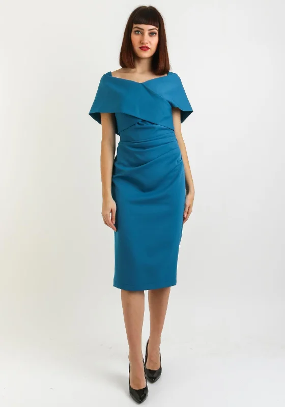 Midnight Sale Kevan Jon Loren Bodycon Dress, Teal Blue