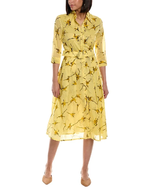 Act Fast Samantha Sung Audrey 3 Silk Shirtdress