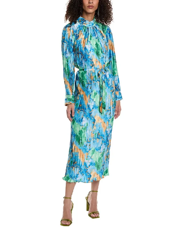 Price Fest Beulah Accordion Pleated Maxi Dress