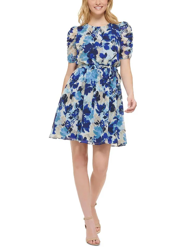 Online Specials Womens Chiffon Short Mini Dress