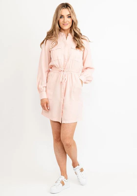 Quick Sale Guess Womens Mini Shirt Dress, Peach