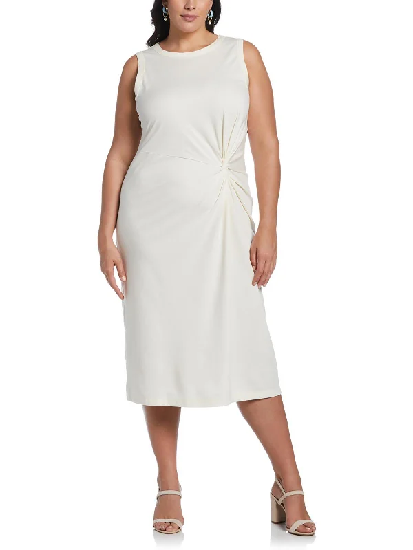 Price Drop Alert Plus Womens Knit Sleeveless Midi Dress