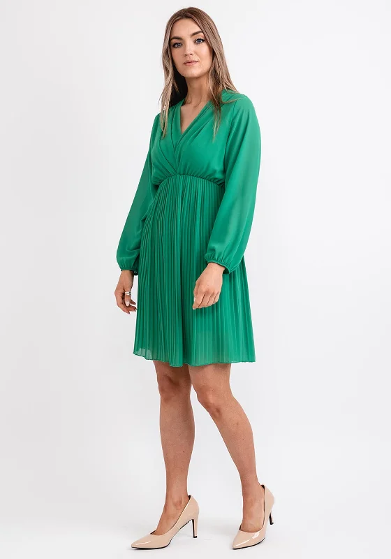 Extra Savings Seventy1 One Size Pleated Mini Dress, Emerald Green