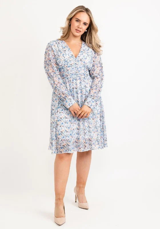 Price Cut Seventy1 One Size Ditsy Floral Mini Dress, Light Blue
