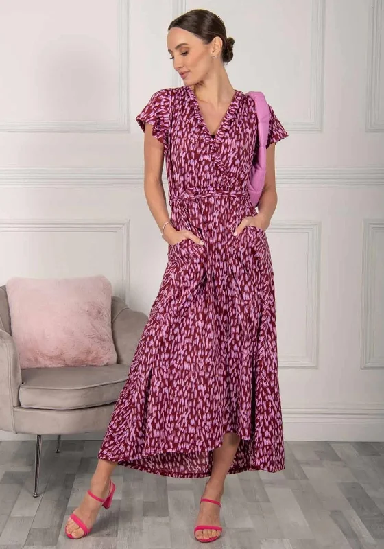 Unmissable Offer Jolie Moi Lola Wrap Maxi Dress, Abstract Multi