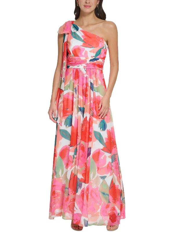 Best Bargains Womens Chiffon Floral Evening Dress