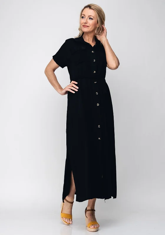 Limited Edition Seventy1 One Size Shirt Dress, Black