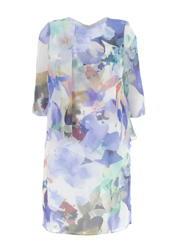 Limited Availability Jomhoy Bizancio Floral Overlay Dress, Multi-Coloured