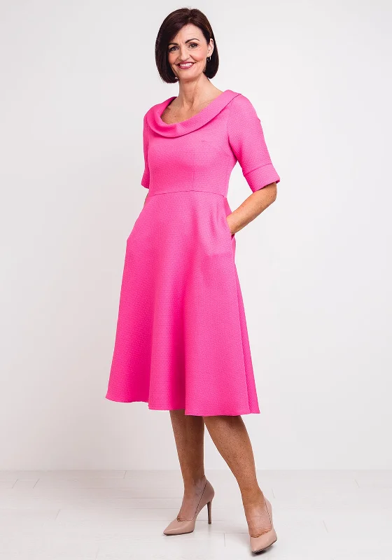 Special Savings Lizabella Textured Print Flared Dress, Pink