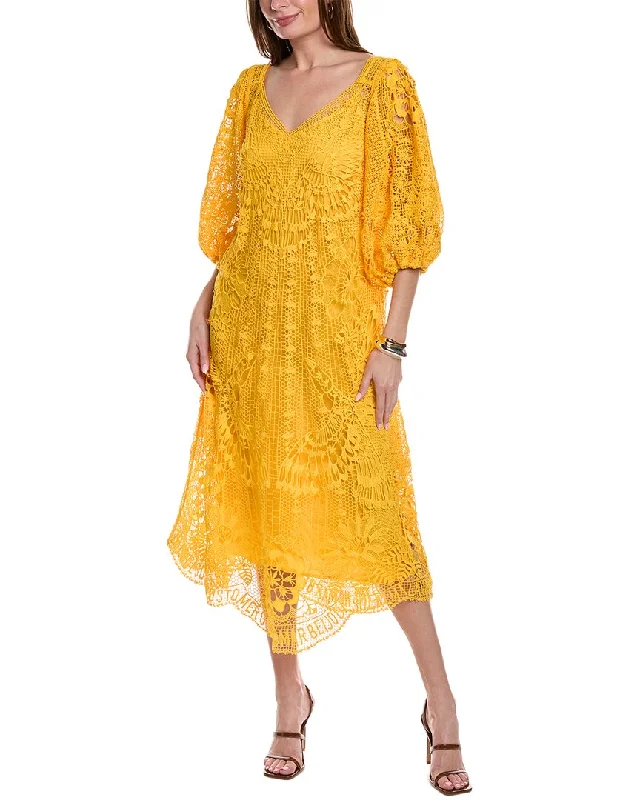 Incredible Offers FARM Rio Guipure Midi Dress