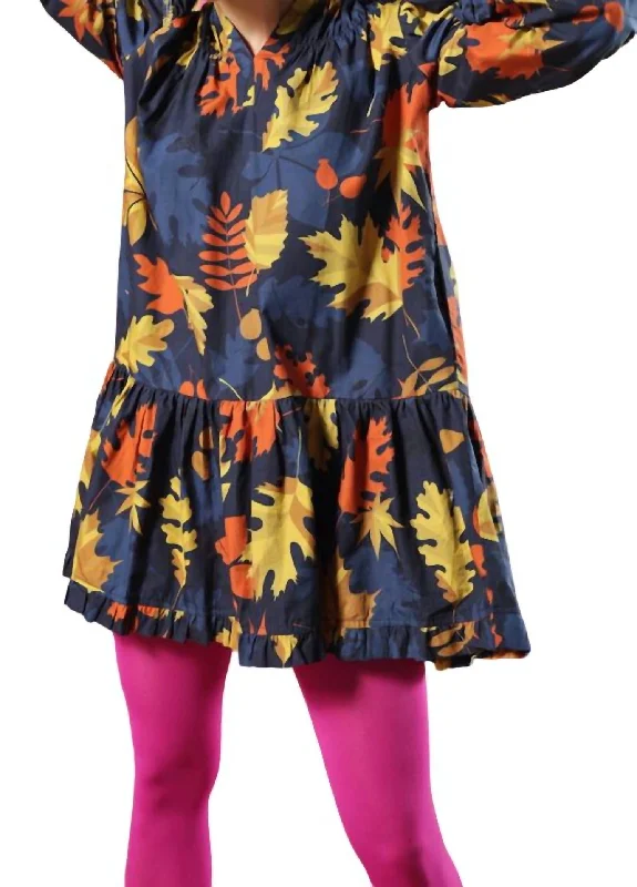 Price Drop Alert Ollie Dress In Maple Leaves