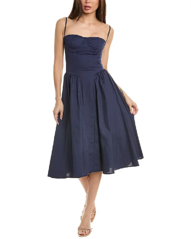 Midnight Madness Avantlook Poplin Midi Dress