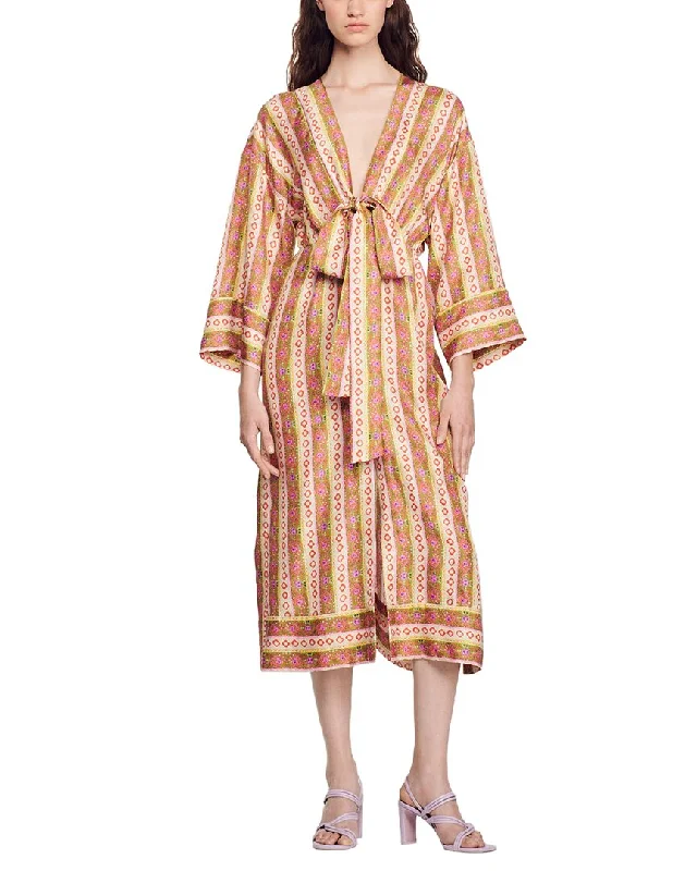 Take Advantage Sandro Woven Silk Dress