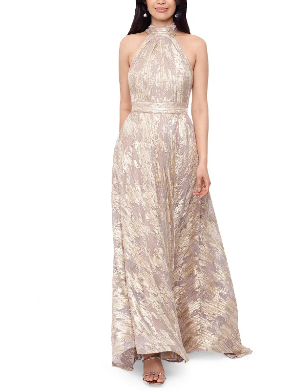 Blowout Sale Womens Metallic Long Evening Dress