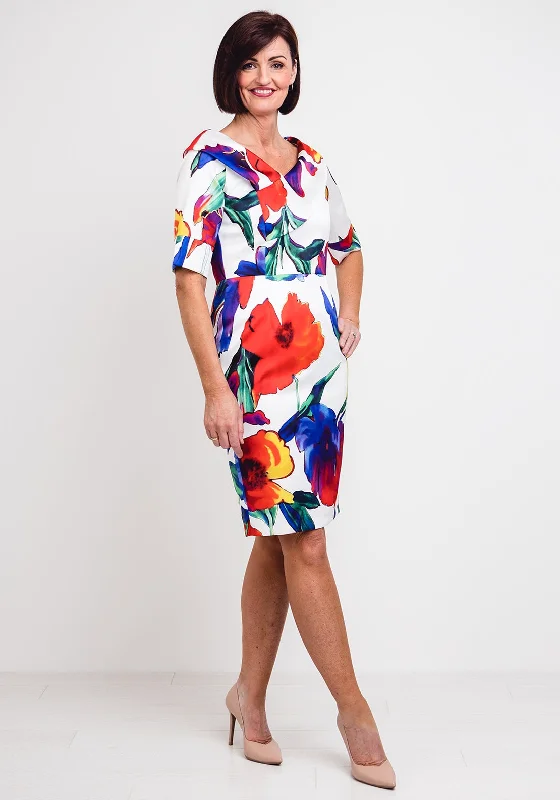 Today’s Special Lizabella Floral Satin Pencil Dress, Multi-Coloured