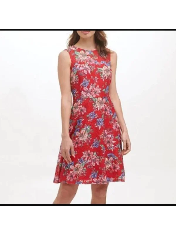 Deal of the Week KENSIE DRESSES Womens Stretch Lace Floral Sleeveless Crew Neck Above The Knee Party Fit + Flare Dress Deal of the Week KENSIE DRESSES Womens Stretch Lace Floral Sleeveless Crew Neck Above The Knee Party Fit + Flare Dress