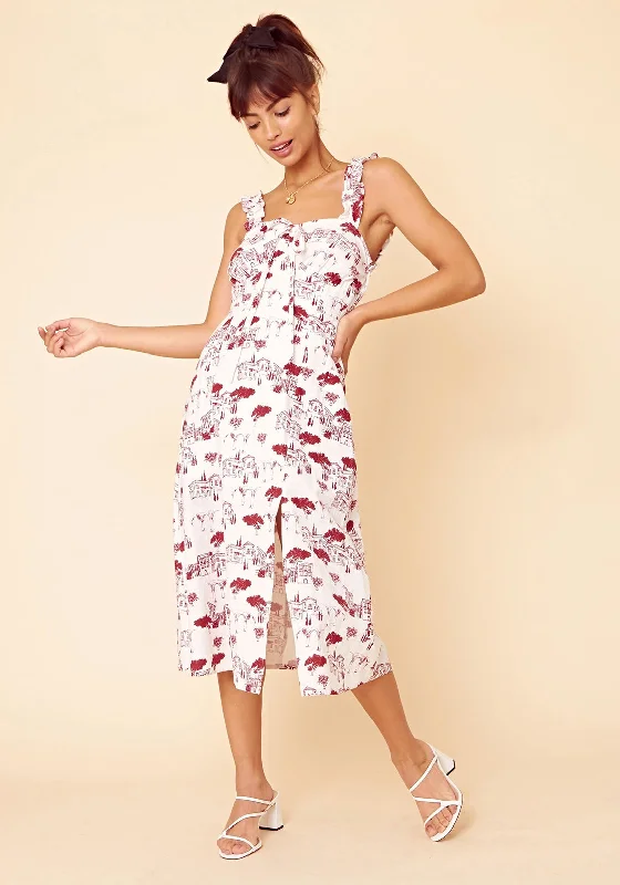 Price Drop Seventy1 Brigitte Convo Strap Midi Dress, White