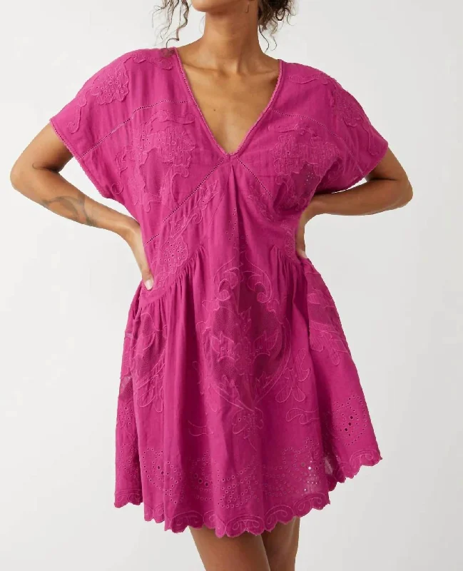 Crazy Deals Serenity Mini Dress In Dragonfruit Punch
