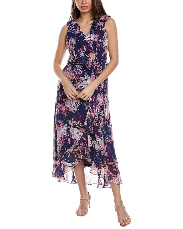 Huge Discounts London Times Chiffon Faux Wrap Dress