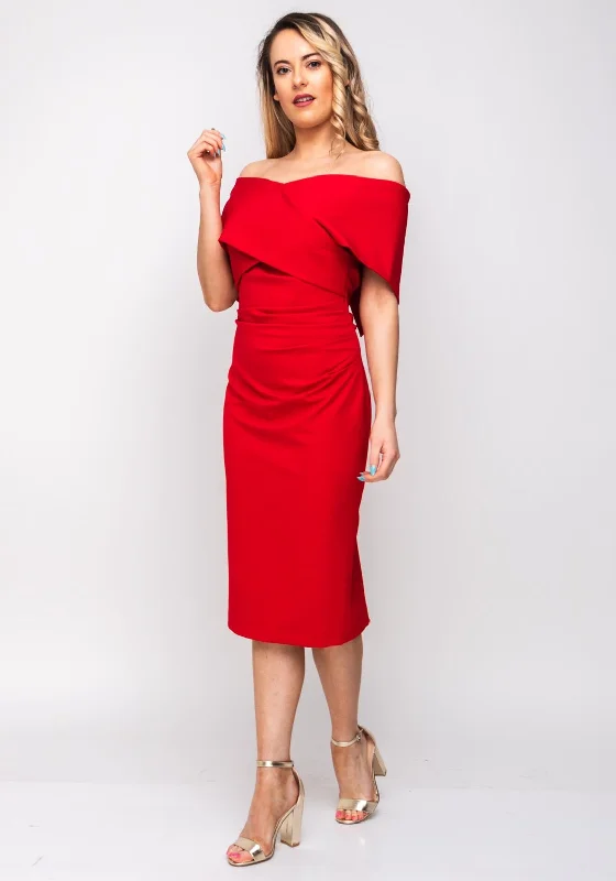 Act Now Kevan Jon Loren Bodycon Dress, Red