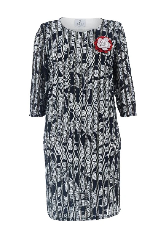 Customer Appreciation Sale Jomhoy Fresno Lace Print Dress, Navy & White
