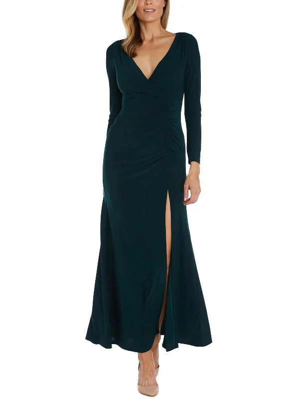 Great Deals Womens Jersey Ruched Evening Dress