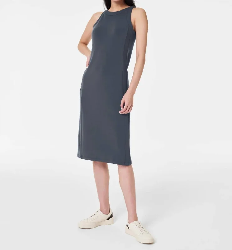 Final Markdown Airessentials Tank Midi Dress In Dark Storm