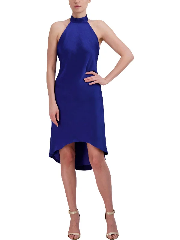New Markdowns Womens Satin Midi Cocktail And Party Dress