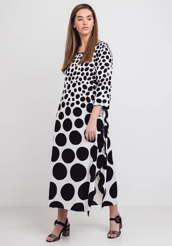 Early Access Naya Spot Print Maxi Dress, White & Black