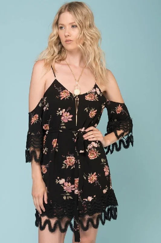 Epic Deals Jocelyn Cold Shoulder Dress Black
