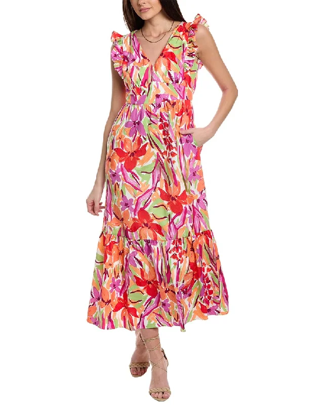 Midnight Madness Maggy London Ruffle Maxi Dress