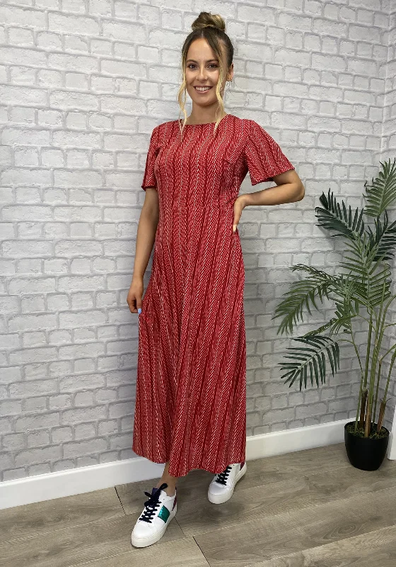 Savings Galore Seventy1 Printed A-Line Midi Dress, Red