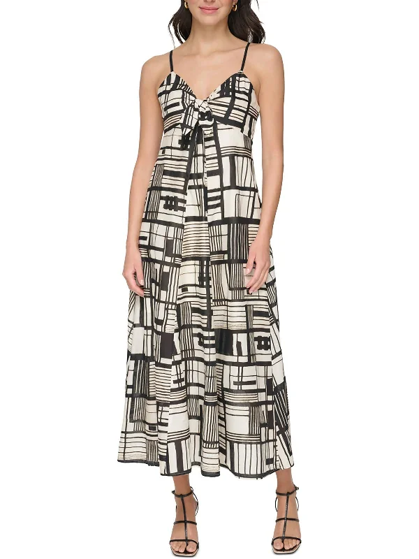 Deal Alert Womens Cotton Patterned Midi Dress