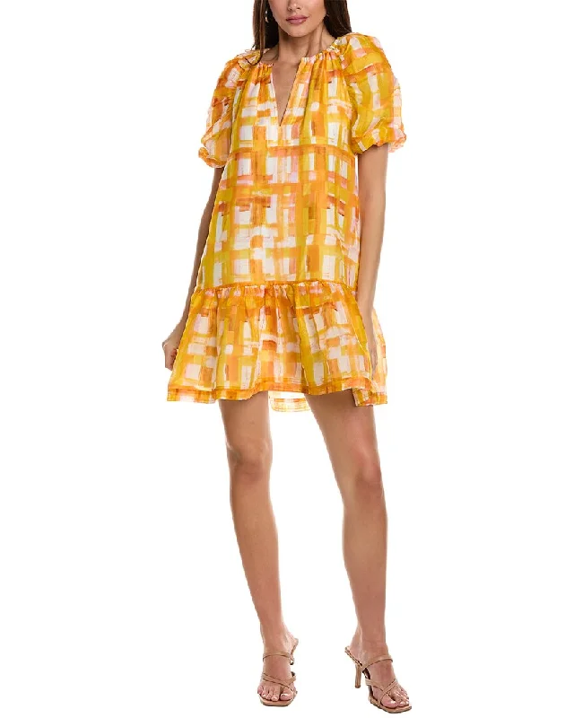 Closeout Marie Oliver Greta Linen & Silk-Blend Mini Dress