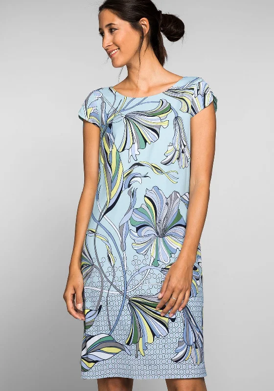 Lowest Prices Bianca Graphic Floral Pencil Dress, Blue