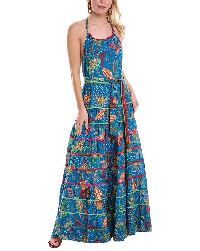 While Supplies Last FARM Rio Ocean Stories Halter Maxi Dress