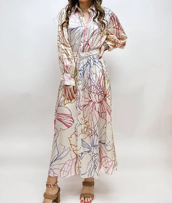 Special Savings Paris Amanda Dress In Pastel Sketch
