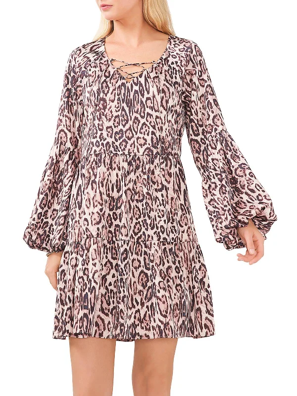 Price Blitz Womens Animal Print Short Mini Dress
