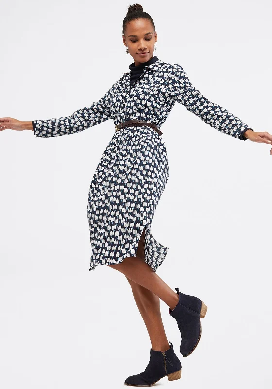 Limited Time Discount White Stuff Angela Printed Shirt Dress, Navy Multi