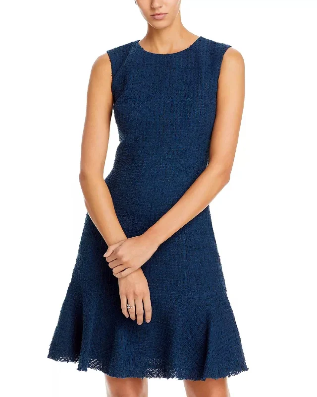 Major Savings Maui Tweed Dress In Navy